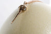 Diamond eyes 14k Solid Rose Gold Hummingbird Skull