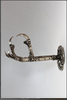 Raven claw wall mounted silver plated jewelry holder coat hat key hook big life sized solid pewter cast in NYC