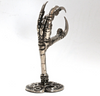 Raven claw wall mounted silver plated jewelry holder coat hat key hook big life sized solid pewter cast in NYC