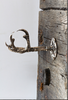 Raven claw wall mounted silver plated jewelry holder coat hat key hook big life sized solid pewter cast in NYC