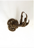 Raven claw bronze oxide plated wall mounted jewelry holder, coat rack, hat key hook, big life sized pewter cast in NYC
