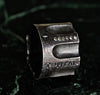 44 Cal 7 Diamonds Pistol Ring in black sterling