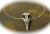 Raven Bird Skull Pendant in .925 solid sterling