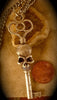 Double Faced Skeleton Key Pendant in antique silver