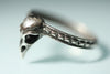 Precious Bird Skull Ring blackened silver