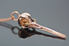 Hummingbird Skull Necklace, 14k Solid Rose-Gold and solid 14k chain