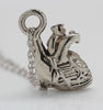 Tiny Anatomical Heart  in eco .925 sterling