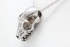 Asian Fruit Bat Skull white bronze