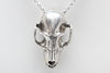 Asian Fruit Bat Skull white bronze