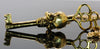 Double Faced Skeleton Key Pendant in antique silver