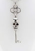 Double Faced Skeleton Key Pendant in antique silver