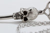 Double Faced Skeleton Key Pendant in antique silver