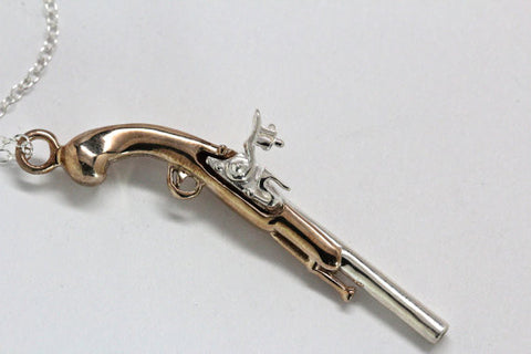 Pirate & Patriot Flintlock Pistol with moving hammer