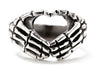 'I Heart You' Skeleton Hands Ring