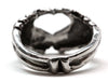 'I Heart You' Skeleton Hands Ring