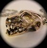 Asian Fruit Bat Skull white bronze
