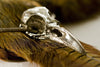 Life Sized Crow Skull Cast in Sterling Silver