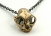 Small Cat Skull in Bronze
