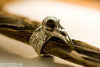 Raven Skull Ring in Recycled Sterling SIlver