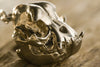 Bull Dog Skull Pendant in bronze