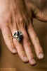 Falcon Skull Ring Sterling Silver
