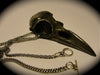 American Crow Skull Necklace, Flat Black