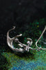 Silver mermaid necklace original carving