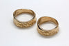 14k gold Tree Bark Ring wedding set custom made in NYC