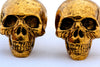 Skull Knob in solid metal antique gold finish made in NYC