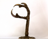 Raven claw bronze oxide plated wall mounted jewelry holder, coat rack, hat key hook, big life sized pewter cast in NYC