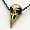Raven Bird Skull Pendant in .925 solid sterling