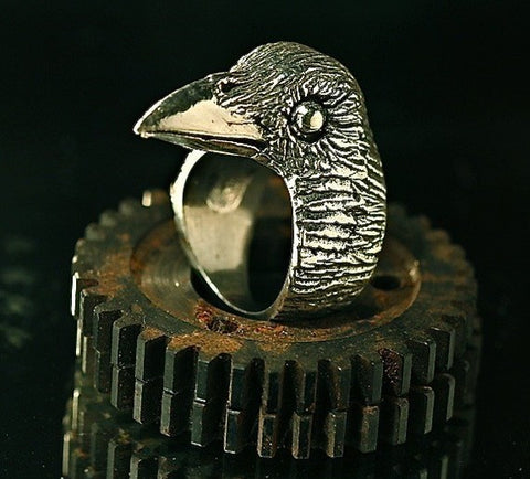 Evermore Raven Ring in Sterling Silver