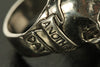 'Another Day Above Dirt' Human Skull Biker Ring
