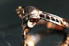 Precious Bird Skull Ring blackened silver