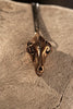 Solid Bronze Wolf Skull Necklace